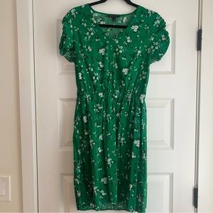 Old Navy Casual Green Floral Dress